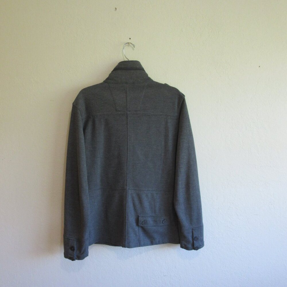 Kane & Unke Gray M Utility Knit Long Sleeve Button Jacket - Picture 2 of 4